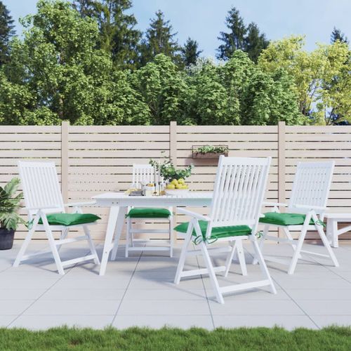 Vidaxl Coussins De Chaise Lot De 4 Vert 40x40x7 Cm Tissu Oxford