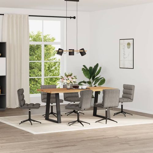 Vidaxl Chaises À Manger Lot De 6 Gris Similicuir