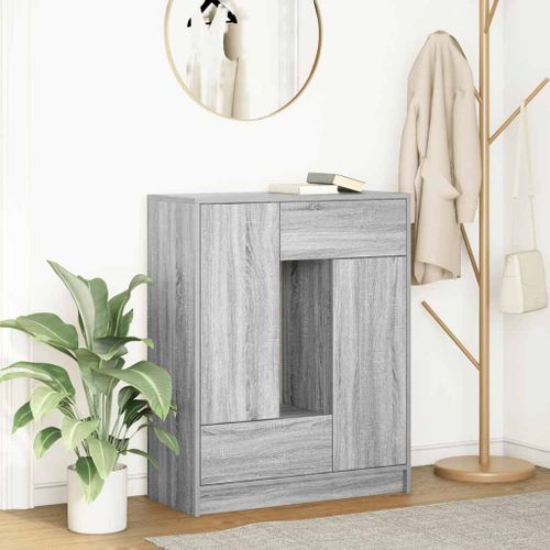 Vidaxl Buffet Avec Tiroirs Et Portes Sonoma Gris 73x31x90 Cm