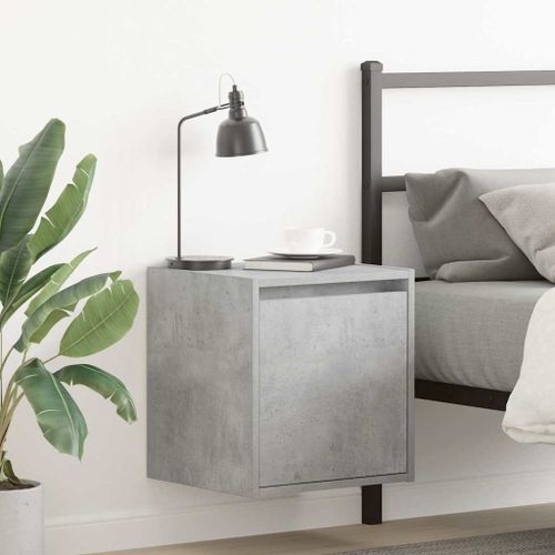 Vidaxl Tables De Chevet Murales 2 Pcs Gris Béton 38x34x40 Cm