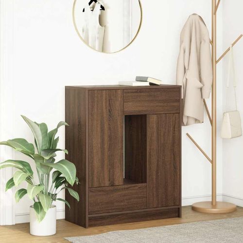 Vidaxl Buffet Avec Tiroirs Et Portes Chêne Marron 73x31x90 Cm