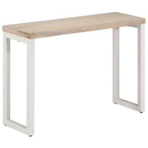 Vidaxl Table Console Marron 110x35x76cm Bois Massif De Manguier Et Fer