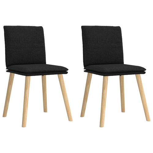 Vidaxl Chaises À Manger Lot De 2 Noir Tissu