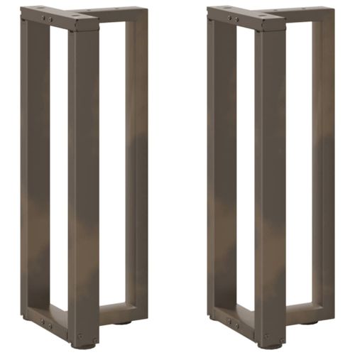 Vidaxl Pieds De Table Console Forme De T 2 Pcs 25x28x(72-73) Cm Acier
