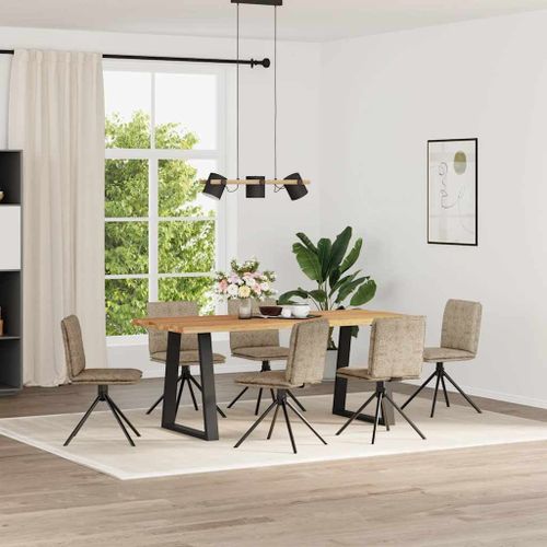 Vidaxl Chaises À Manger Lot De 6 Gris Clair Similicuir Daim