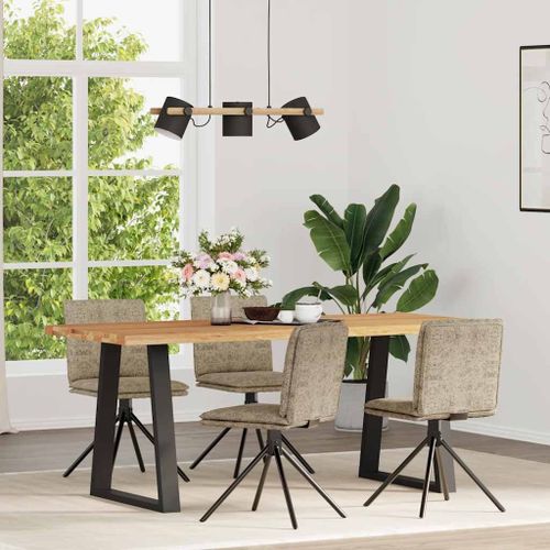 Vidaxl Chaises À Manger Lot De 4 Gris Clair Similicuir Daim
