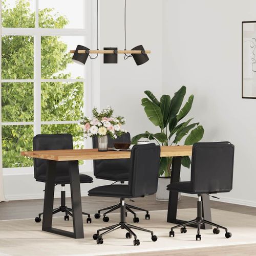 Vidaxl Chaises À Manger Lot De 4 Noir Similicuir