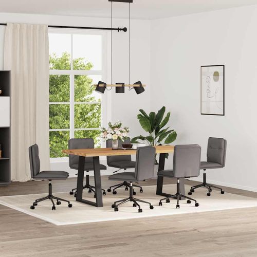Vidaxl Chaises À Manger Lot De 6 Gris Similicuir