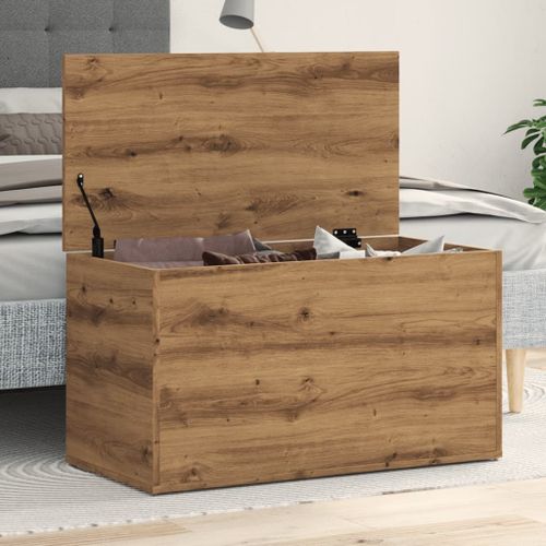 Vidaxl Coffre De Rangement Chêne Artisanal 84x42x46 Cm Bois Ingénierie