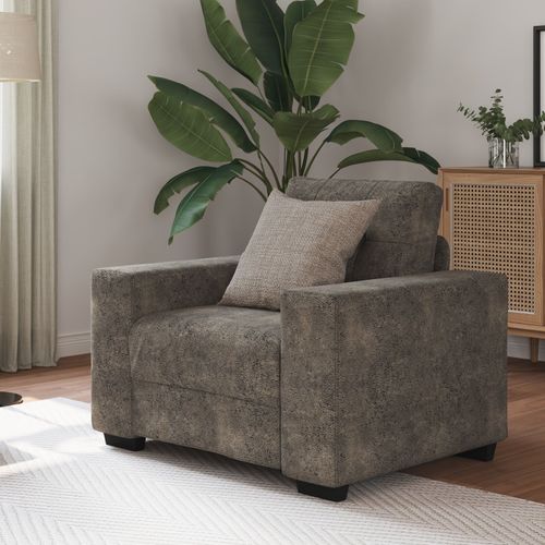 Vidaxl Gris Foncé Tissu Polyester Mélangé Moyen Ergonomique Fauteuil