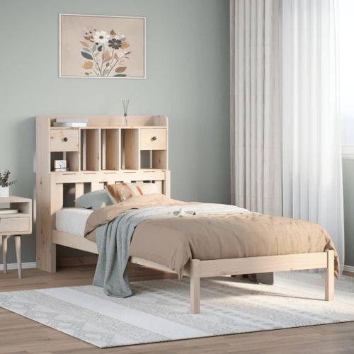 Vidaxl Lit Bibliothèque Sans Matelas 75x190 Cm Bois De Pin Massif