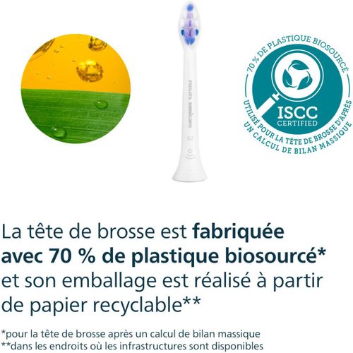 Tête de brosse de rechange Philips Sonicare S2 Sensitive HX6052 - pour brosse à dent - blanc (pack de 2)