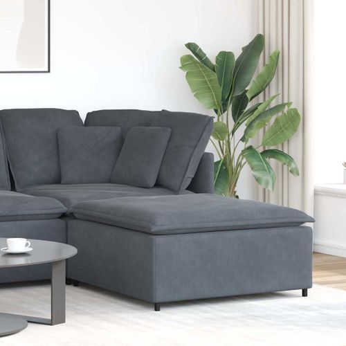 Vidaxl Module De Repose-Pieds De Canapé Modulaire Gris Foncé