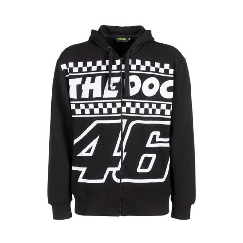 Sweat-Shirt À Capuche Zippé The Doc Vr46 Moto Gp Officiel Noir