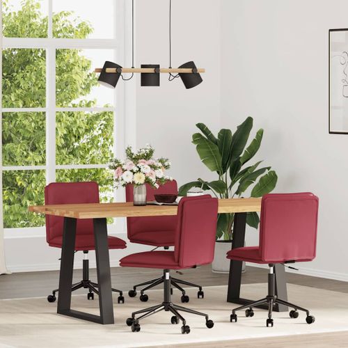 Vidaxl Chaises À Manger Lot De 4 Rouge Bordeaux Similicuir