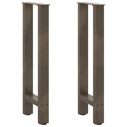 Vidaxl Pieds De Table Basse Acier Naturel 2 Pcs 38x(72-73) Cm Acier