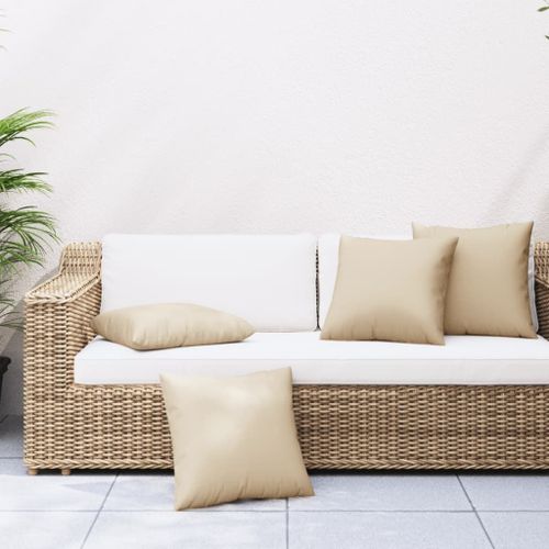 Vidaxl Coussins De Canapé Lot De 4 Beige 60x60 Cm Tissu