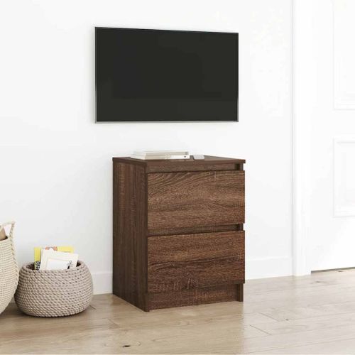Vidaxl Meuble Tv Chêne Marron 40x35x54 Cm Bois D'ingénierie