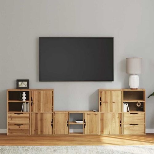 Vidaxl Meubles Tv 5 Pcs Avec Rangement Odda Bois De Pin Massif