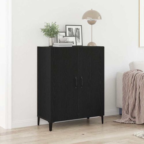 Vidaxl Buffet Chêne Noir 69,5x34x90 Cm Bois D'ingénierie