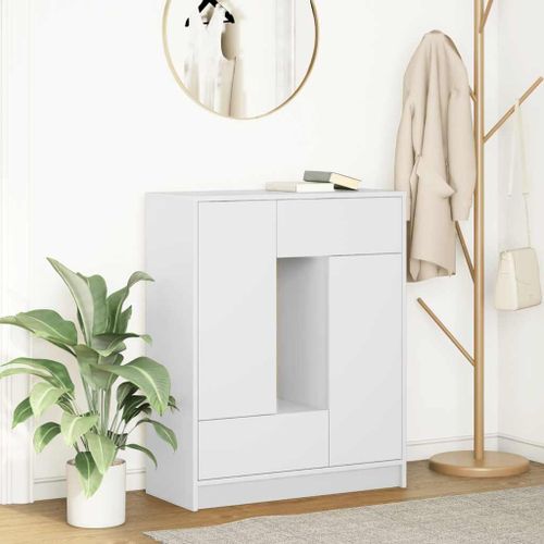 Vidaxl Buffet Avec Tiroirs Et Portes Blanc 73x31x90 Cm
