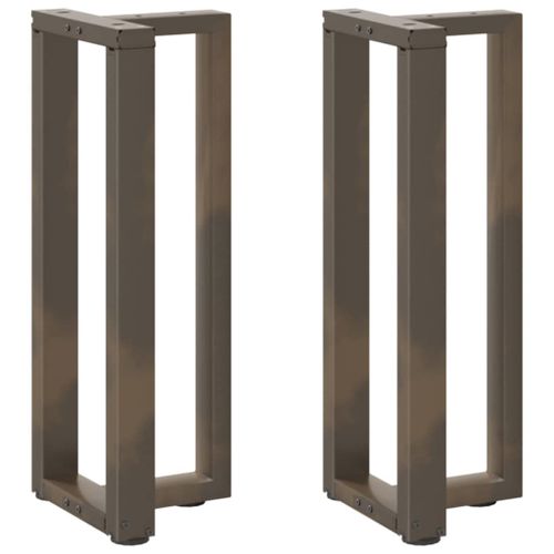 Vidaxl Pieds De Table Console Forme De T 2 Pcs 38x25x(72-73)Cm Acier