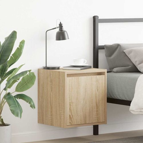 Vidaxl Table De Chevet Murale Chêne Sonoma 38x34x40 Cm
