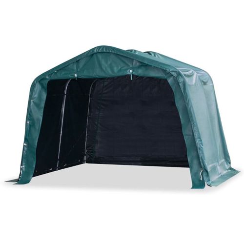 Vidaxl Tente Amovible Pour Bétail Pvc 550 G/M² 3,3 X 3,2 M Vert Foncé