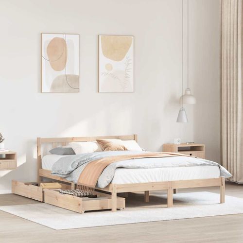 Vidaxl Cadre De Lit Sans Matelas 120x200 Cm Bois De Pin Massif