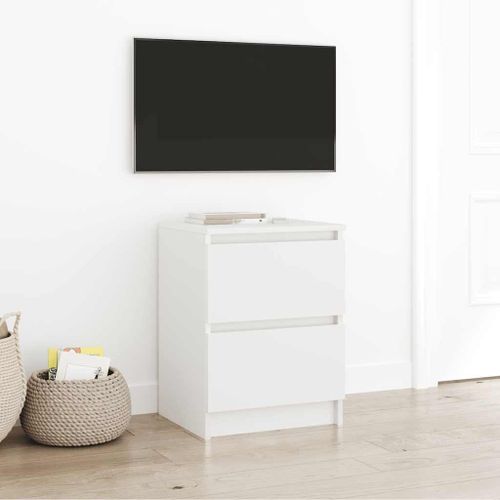 Vidaxl Meuble Tv Blanc 40x35x54 Cm Bois D'ingénierie