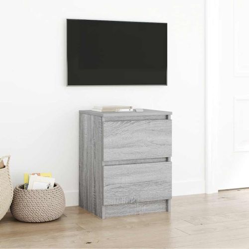 Vidaxl Meuble Tv Sonoma Gris 40x35x54 Cm Bois D'ingénierie
