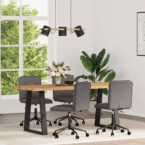 Vidaxl Chaises À Manger Lot De 4 Gris Similicuir