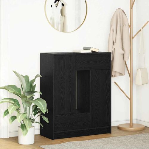 Vidaxl Buffet Avec Tiroirs Et Portes Chêne Noir 73x31x90 Cm