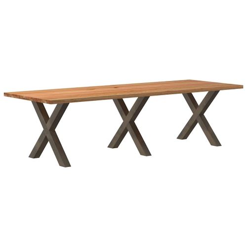 Vidaxl Table À Manger Marron Clair Bois De Chêne Massif Rectangulaire