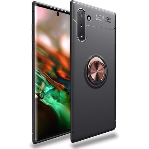 Coque Avec Bague Pour Samsung Galaxy Note10, Silicone Housse Protection Anneau Rotation De 360 Degres, Support De Voiture Magnetique Anti-Choc Case Slim Gel, Couleur:Rose Gold Or