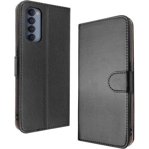 Coque Compatible Avec Oppo Reno4 Pro 5g, Housse Portefeuille Coque Cuir Flip Noir