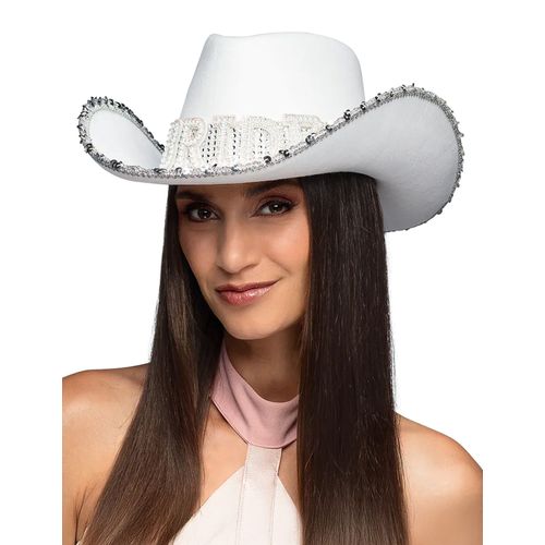 Chapeau De Cowboy À Strass Bride Adulte
