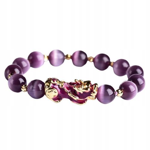 Bracelet Feng Shui Chinois Pixiu, Bracelets Porte-Bonheur Pour Homme, Violet
