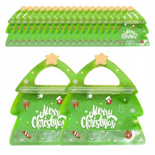 50x Sac de Noël Design Sapin de Noël Festival. Sacs pour collations de Noël avec des bonbons