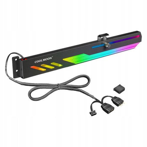 Support de carte graphique ARGB GPU Brace 5 V à double emplacement, noir