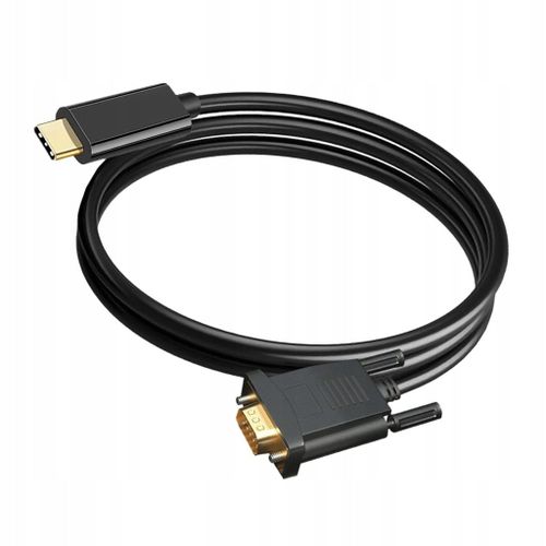 Câble adaptateur USB 3.1 vers VGA, USB Type-C mâle vers VGA, 1,8 m, 10 Gbit/s, vidéo 1080p