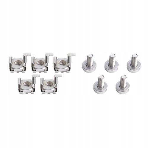 Kit de 5 vis et écrous cage M6 x 20 mm pour armoires de serveur en rack