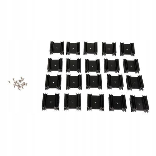 20 pièces Circuit de refroidissement de dissipateur thermique en aluminium 38x34x12mm pour montage de LED sur circuit imprimé IC