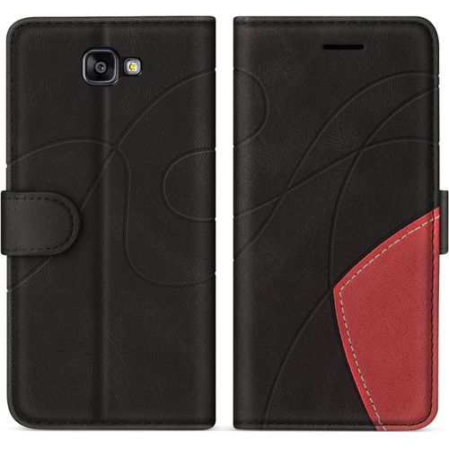 Coque Pour Galaxy A3 2016, Etui En Cuir Pu Portefeuille Coque Avec Fente Carte, Antichoc Housse De Protection Pour Samsung Galaxy A3 2016, Noir