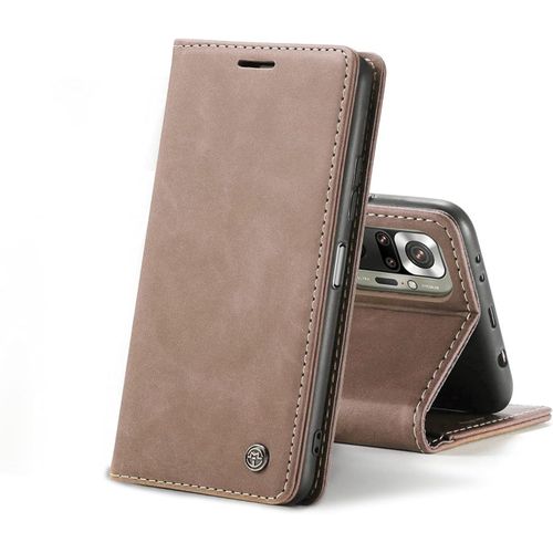 Coque Cuir Pour Xiaomi Mi Note 10/10 Pro, Protection Housse En Cuir Pu Portefeuille,Fermeture Magnétique,Fentes Pour Cartes,Fonction De Support.-Brun