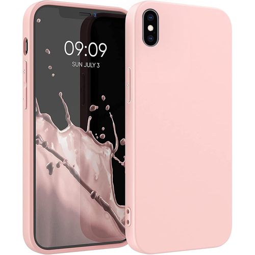 Coque En Silicone Pour Iphone X/Xs Rose Sable. Coque Pour Les Accessoires Magsafe Et Chargeur Sans Fil. Doux Au Toucher, Intérieur En Microfibre.