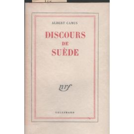 Tirage De Tete Camus " Discours De Suède " Nrf Gallimard 1958