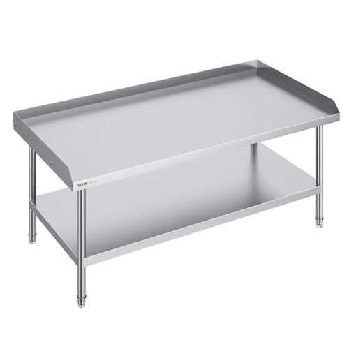 Table De Travail Cuisine Acier Inoxydable-Vevor-Table De Préparation-762 X 1524 X 660 Mm-Avec Protection Anti-Éclaboussures