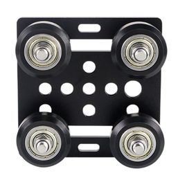 Plaque De Support En Profilé Aluminium Pour Fente, Plaque De Portail Stable, Noire