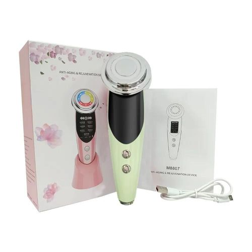 Appareil De Lifting Du Visage 7 En 1 Pour Femme, Micro-Courant, Soin De La Peau, Ems Rf, Masseur Facial, Luminothérapie, Anti-Âge, Déformable, Beauté-Green